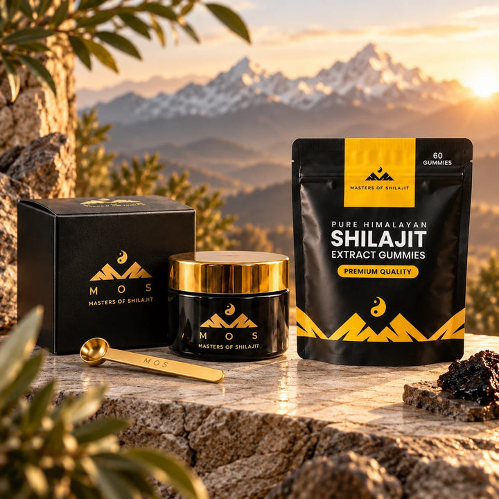 Shilajit hars en Shilajit Gummies van Masters of Shilajit